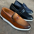 Mocassins Décontractés Premium en Cuir Embossé Crocodile – Collection Homme