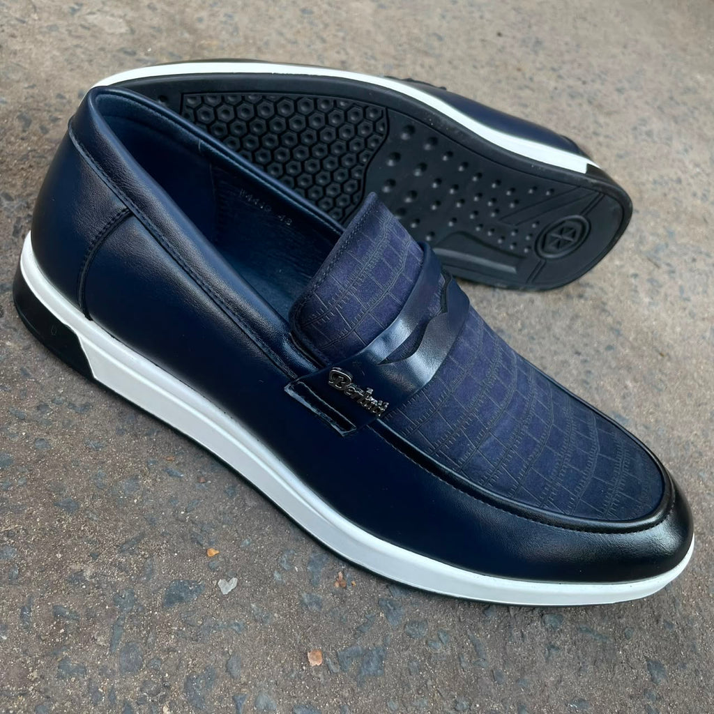 Mocassins Décontractés Premium en Cuir Embossé Crocodile – Collection Homme