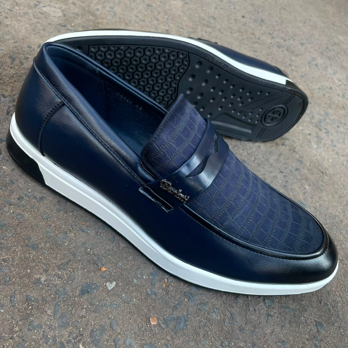 Mocassins Décontractés Premium en Cuir Embossé Crocodile – Collection Homme