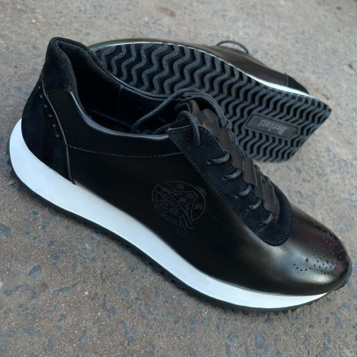 Sneakers en Cuir Patiné pour Homme – Style Hybride Élégant