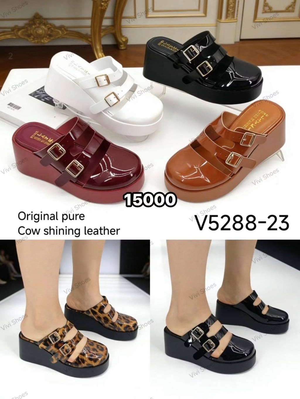 Sandales Compensées Cloutées Style Cage pour Femme