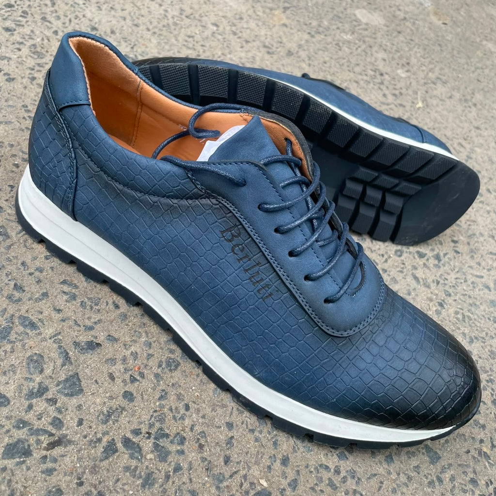 SNEAKERS EN CUIR EFFECT CROCO : L'ÉLÉGANCE URBAINE À VOS PIEDS !