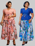 Robes Haut Péplum  Évasée Fleurie – Collection Prestige