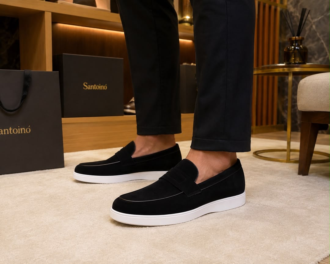Mocassins Business Casual en Daim – Collection Homme