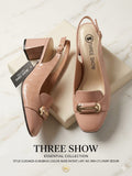 Escarpins Slingbacks Eleganza en Cuir Verni