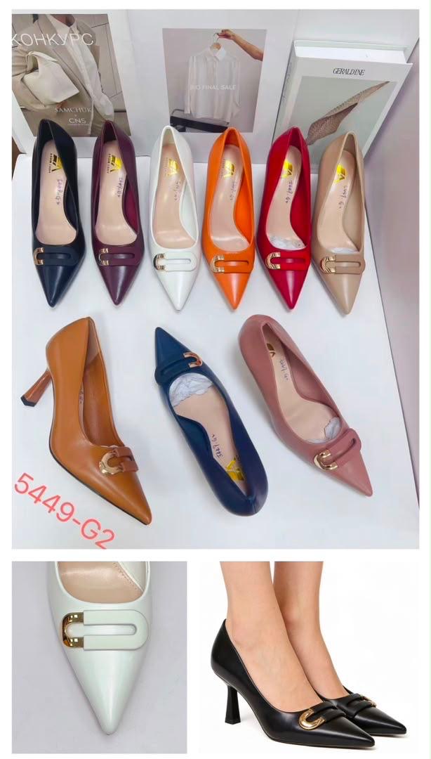 Escarpins à Bout Pointu et Boucle Dorée Élégante – Collection Confort & Style
