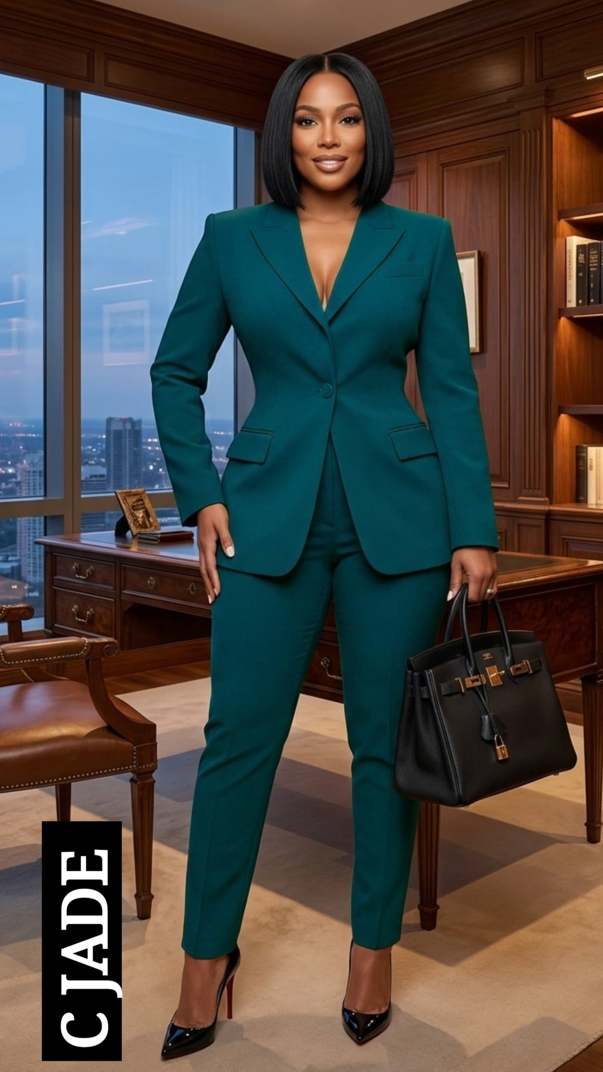 Élégance Corporate : Le Tailleur Pantalon Gris Anthracite, noire, bleu, vert