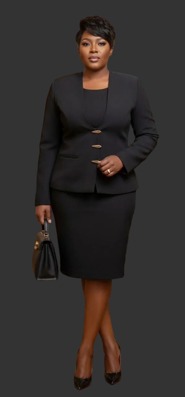Tailleur Jupe Professionnel– Coupe Élégante et Structurée