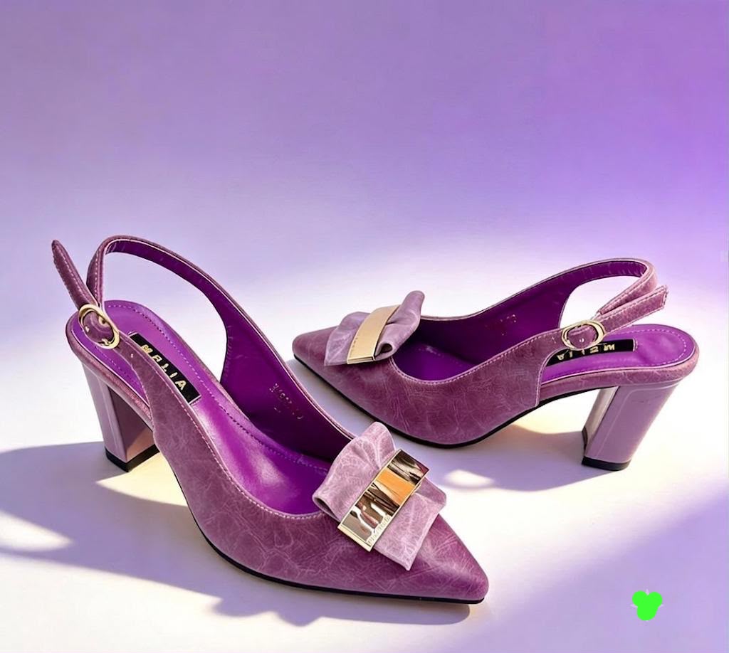 Escarpins Slingback Rouges MELIA à Bout Pointu et Détail Nœud