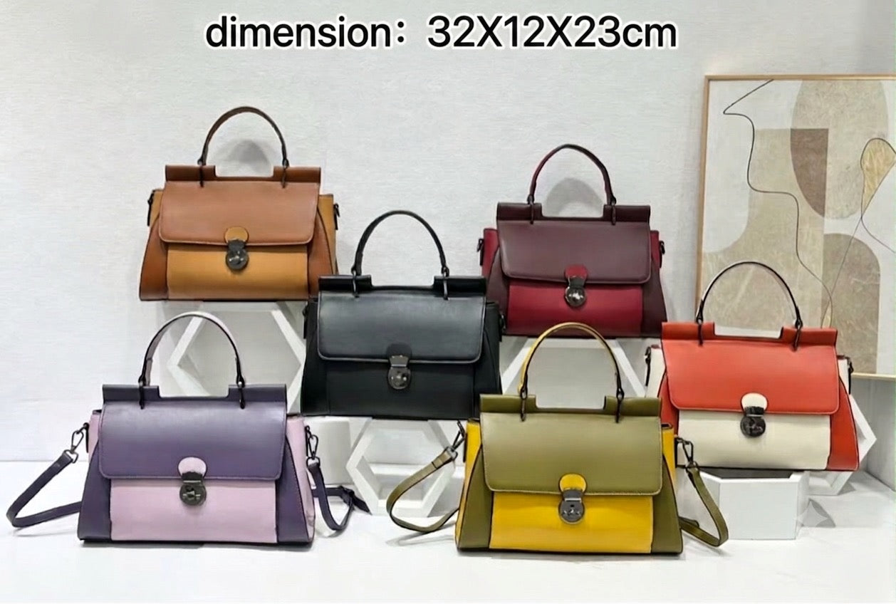 Sac à Main Cabas Bicolore Élégant – Collection Citadine Haute Qualité